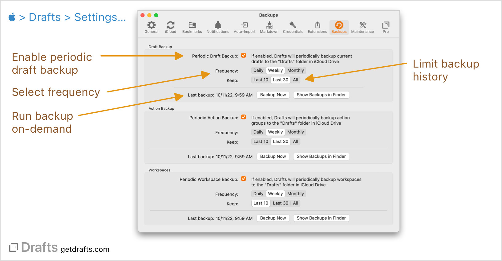 settings/backups