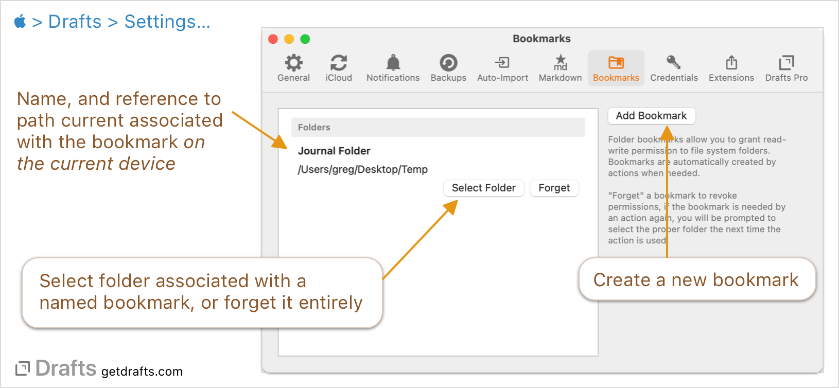 settings/bookmarks